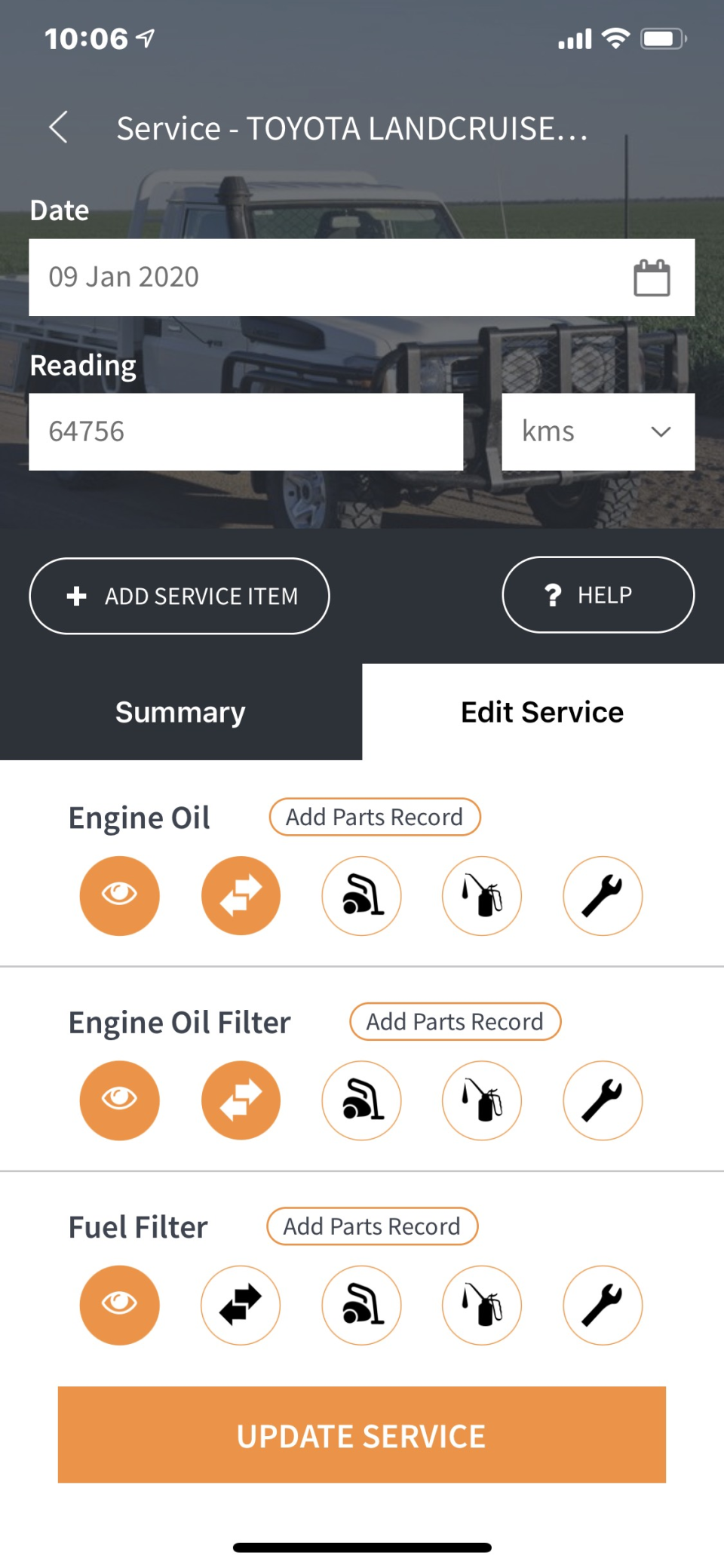 screenshot of Farm Service Manager